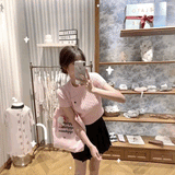 ピンクロゴフレンチトートバッグ