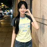 ラグランドットTシャツ