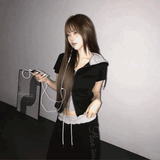 半袖ドットロゴストリートパーカー