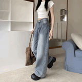 シンプルウォッシュストレートデニム