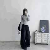 ブラックシックウォッシュデニム