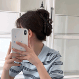 レオパードリボンヘアクリップ