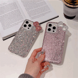 【iPhone17対応】ギャルリボンラインストーンiPhoneケース
