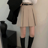 ワイドプリーツベルトスカート