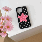 ドットリボン吸盤iPhoneケース