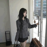 ダブルボタンペプラムジャケット