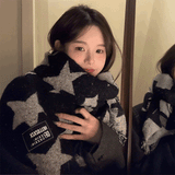 スターパターンフリンジマフラー