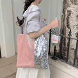 ピンクスパンコールトートバッグ