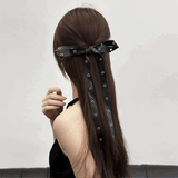 ストリートレザーリボンヘアクリップ