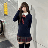 ボウタイ赤チェック制服コーデ4点SET