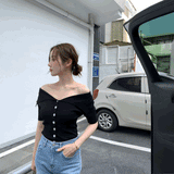 2wayセーラーラペルリブトップス