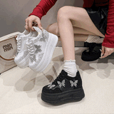 バタフライラインストーンスニーカー