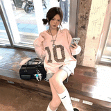 ピンクレオパードナンバーロゴロンT