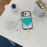 ドットハート吸盤iPhoneケース