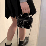 キルティングラインストーンミニバッグ