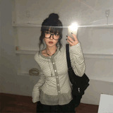 エンドフリルボーダーカーディガン