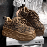 厚底グランジレオパードスニーカー