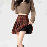 タータンチェックプリーツスカート