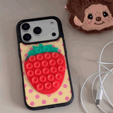 ドットストロベリー吸盤iPhoneケース