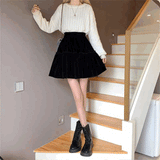 ベロアフレアフリルスカート