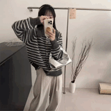 オーバーボーダーカラーカーディガン