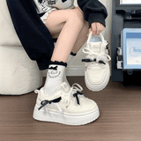 モノクロガールリボンスニーカー