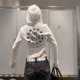 ブラックレターロゴパーカー