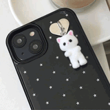 ミニキャット付きドットiPhoneケース