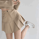 ベーシックカラープリーツスカート