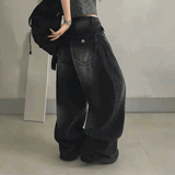 バックポケットバレルウォッシュデニム