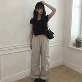 ワンショルダーアシンメトリートップス