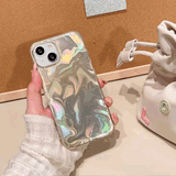 オーロラホログラムiPhoneケース