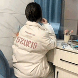 ピンクバックロゴダウンジャケット