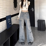 ダメージウォッシュスリムカーゴデニム