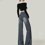 スタイルアップフレアデニム