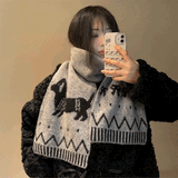 ドッグリボンモノトーンマフラー