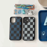 ブルータイルチェッカーiPhoneケース