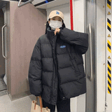 チェックアクセントオーバーダウンジャケット