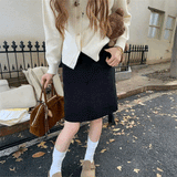 コーデュロイミドルタイトスカート