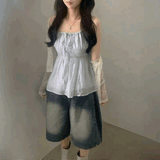 シャーリングキャミソールチュニック