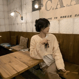 デザインホールクロップドニット