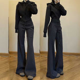 フィットスウェットフレアパンツ