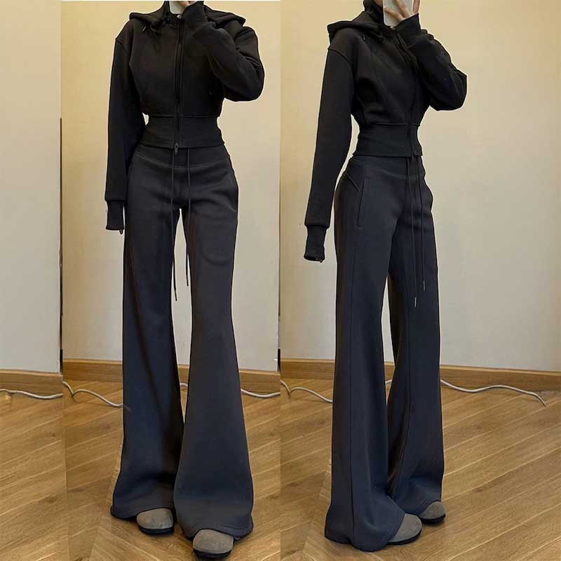 フィットスウェットフレアパンツ