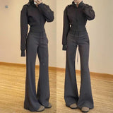 フィットスウェットフレアパンツ