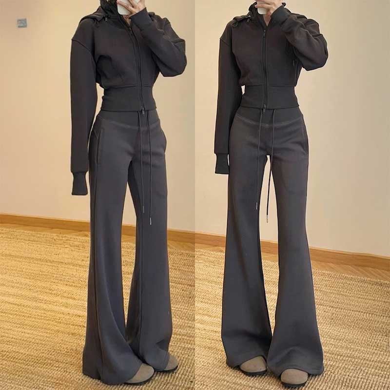 フィットスウェットフレアパンツ