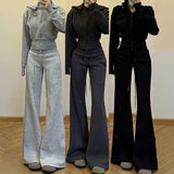 フィットスウェットフレアパンツ