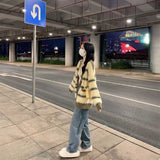 クリームシャギーボーダーカーディガン