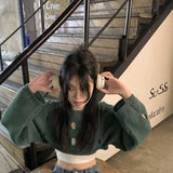 デザインホールクロップドニット