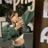 デザインホールクロップドニット