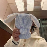 フード付きレオパードファーiPhoneケース